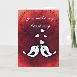 Inséparables de la carte de Saint-Valentin