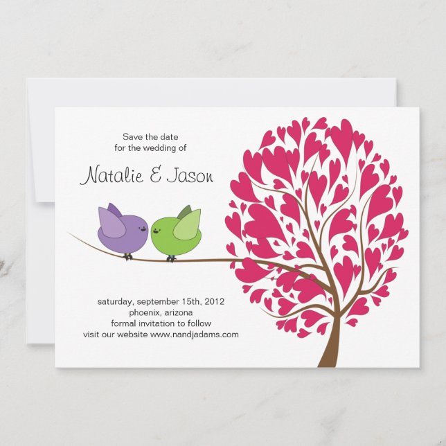 Inséparables Enregistrer la carte Date (Devant)