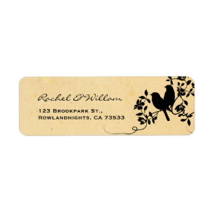Inséparables floraux vintages Silhouette Mariage