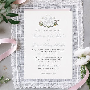 Inséparables "M" Faire-part de mariage à huile Mon