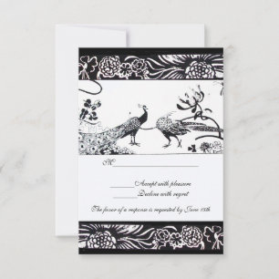 INSÉPARABLES mariages RSVP Black White Invitations
