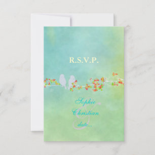 Inséparables PixDezines sur aquarelle, RSVP