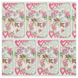 Inséparables Vintage tissu de la Saint-Valentin