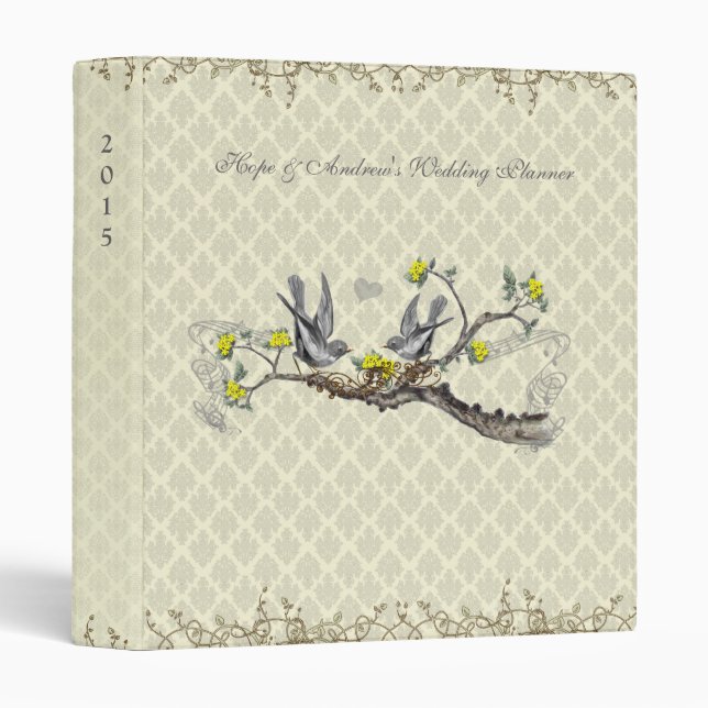 Inséparables Vintages Classeurs wedding planners (Devant/Côté)