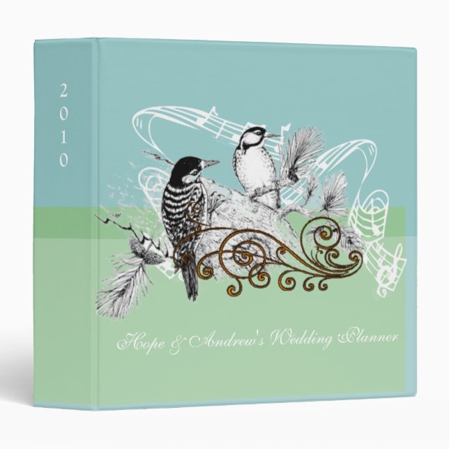 Inséparables Vintages Classeurs wedding planners (Devant/Côté)