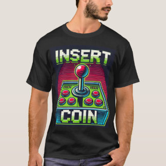 Insérer une pièce Retro Arcade Graphique T-Shirt