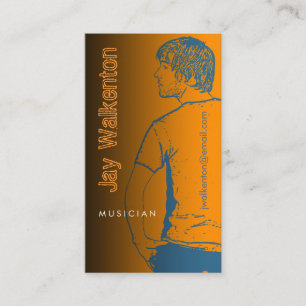 Insérez le modèle 3 de carte de visite de photo