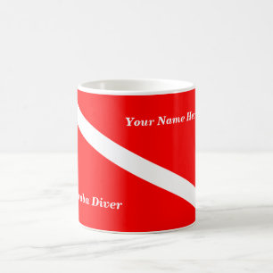 (Insérez votre nom) tasse de café de plongeur