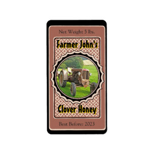Insert a Picture Custom Honey Jar Label