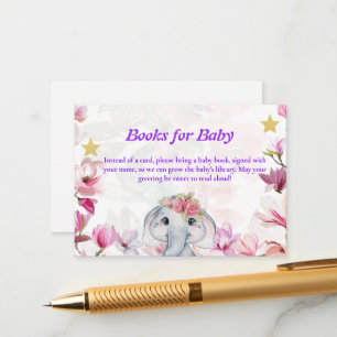 Insert Card Books for Baby Elephant Floral.