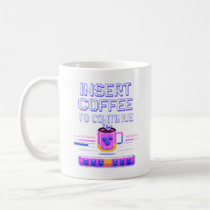 Insert Coffee to Continue Gamer Coffee Pixel Mug