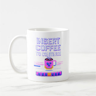 Insert Coffee to Continue Gamer Coffee Pixel Mug