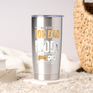 Insert Coin for Dad Mode Gaming Art mugs Insulated Tumbler