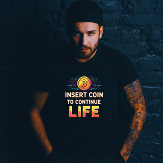 Insert Coin to Continue Life Retro Gaming Tri-Blend Shirt