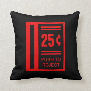 Insert Coin To Play Arcade Video Game Throw Pillow