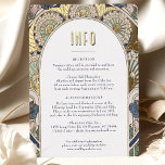 Insert INFO Navy Blue Gold Vintage Art Nouveau Foil Holiday Postcard<br><div class="desc">Art Nouveau Vintage wedding INFO card by Alphonse Mucha in a floral, romantic, and whimsical design. Victorian flourishes complement classic art deco fonts. Please enter your custom information, and you're done. If you wish to change the design further, click the blue "Customize It" button. Thank you so much for considering...</div>