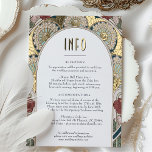 Insert INFO Teal Gold Vintage Art Nouveau Foil Holiday Postcard<br><div class="desc">Art Nouveau Vintage wedding INFO card by Alphonse Mucha in a floral, romantic, and whimsical design. Victorian flourishes complement classic art deco fonts. Please enter your custom information, and you're done. If you wish to change the design further, click the blue "Customize It" button. Thank you so much for considering...</div>