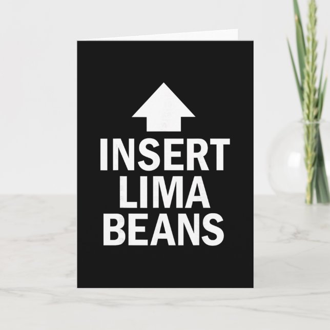 Insert Lima Beans Funny Thanksgiving Pointing Arro Card (Front)