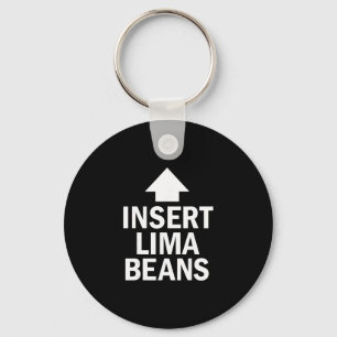 Insert Lima Beans Funny Thanksgiving Pointing Arro Keychain