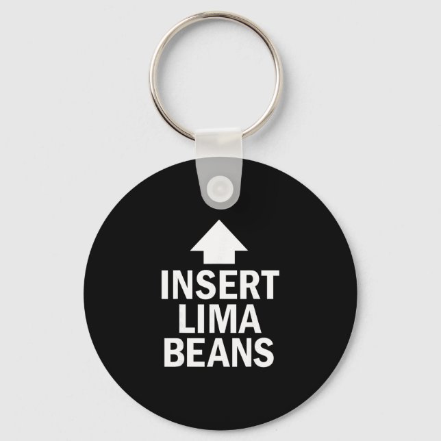 Insert Lima Beans Funny Thanksgiving Pointing Arro Keychain (Front)