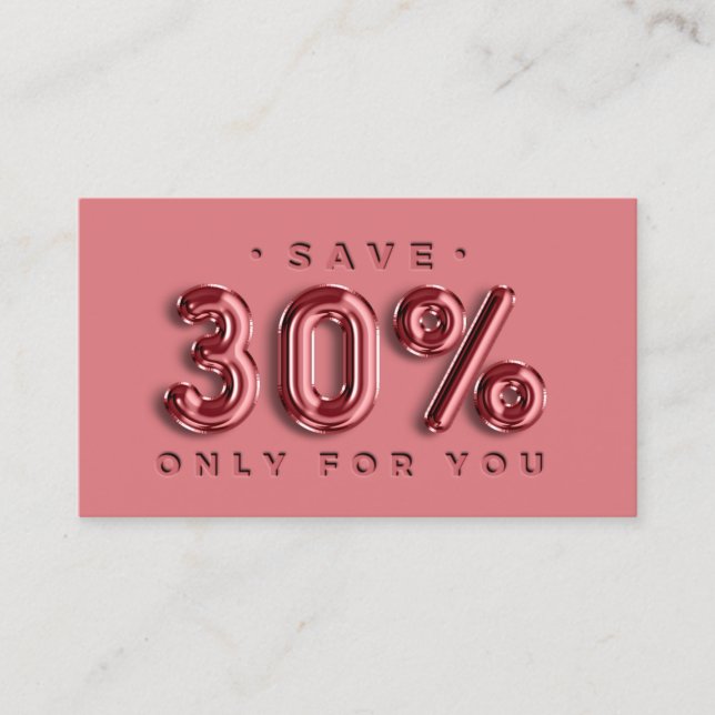 INSERT QRCODE 30%OFF Rose Maroon Discount Code (Front)