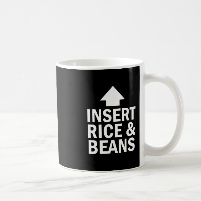 Insert Rice And Beans Thanksgiving Pointing Arrow  Coffee Mug (Right)