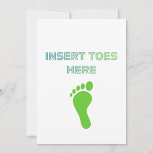 Insert Toes Here Thank You Card