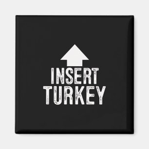Insert Turkey Thanksgiving Halloween Pointing Arro Magnet