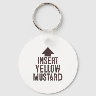 Insert Yellow Mustard Halloween Pointing Arrow To Keychain