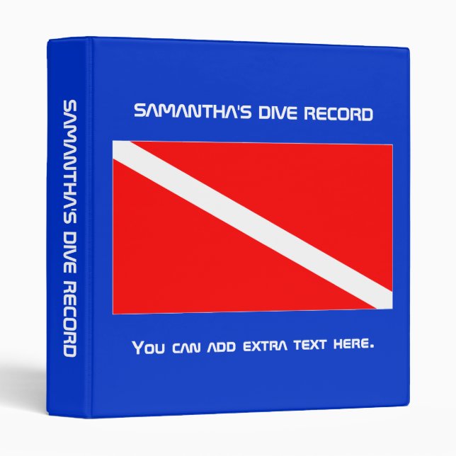 INSERT YOUR NAME - DIVE RECORD BINDER (Front/Spine)