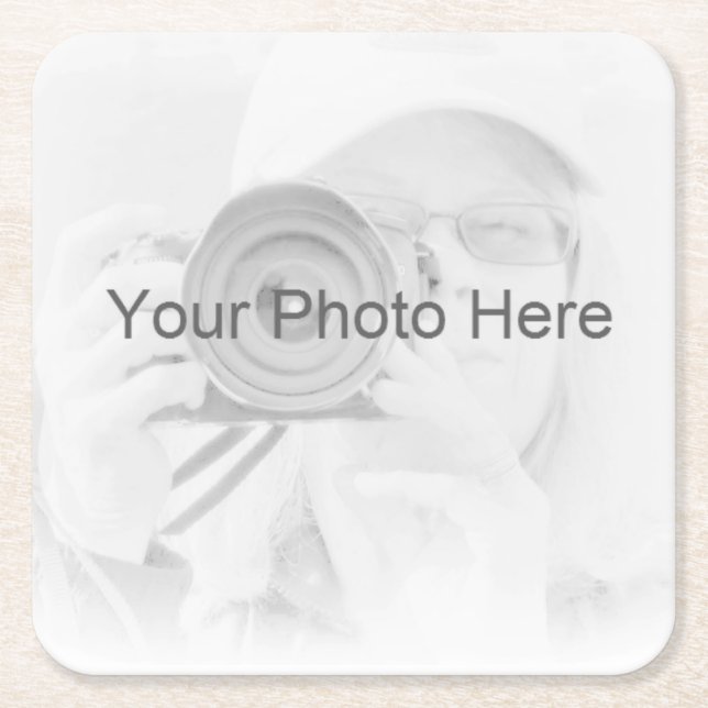 Insert Your Own Photo Design Paper Coaster (Front)
