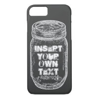 Insert Your Own Text Mason Jar Chalkboard Style