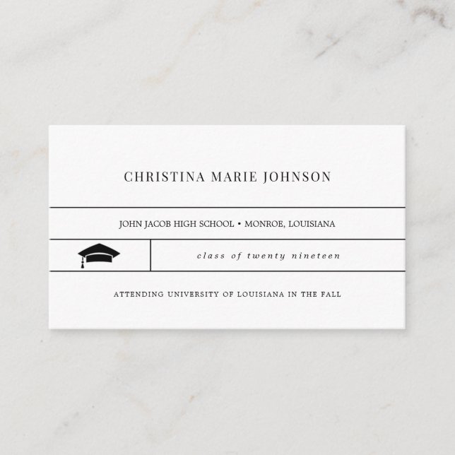 Insertion de carte nominative d'obtention du (Devant)