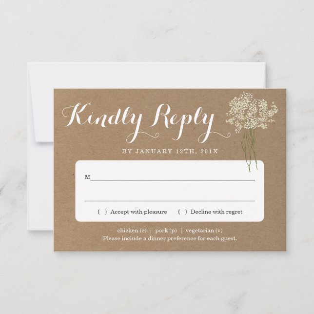 Insertion de la carte de réponse d'invitation | Re (Devant)