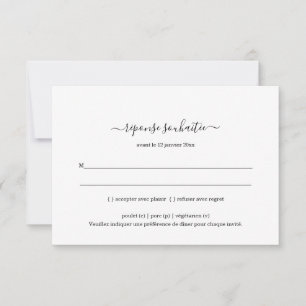 Insertion de la carte de réponse Faire-part de mar