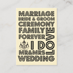 Insertions de carte Faire-part de mariage style Ve