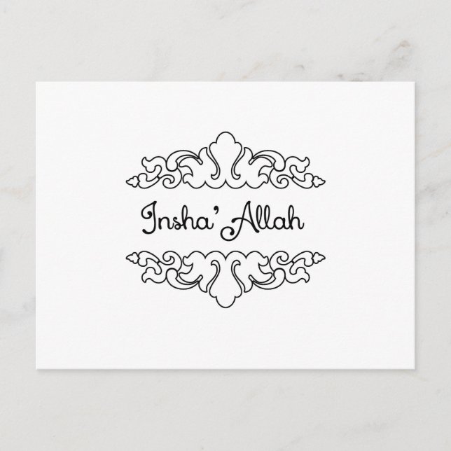Insha'Allah Postcard (Front)