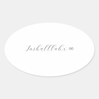 Inshallah x infinity oval sticker