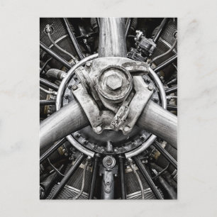 Inside a propeller postcard