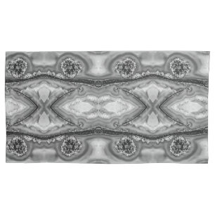 Inside a semi-precious stone grey large pattern pillowcase