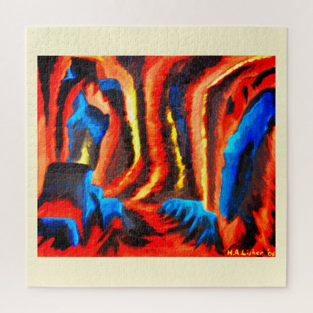 Inside a volcano jigsaw puzzle (Vertical)