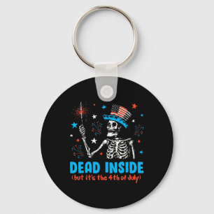 Inside But It The 4th Of July Skeleton Independenc Keychain