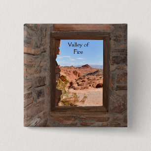Inside cabin view of the Valley of Fire    2 Inch Square Button