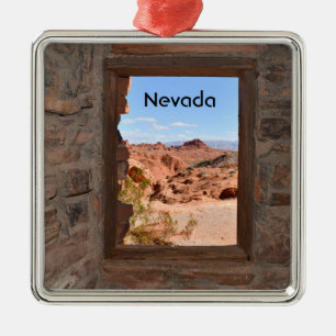 Inside cabin view of the Valley of Fire      Metal Ornament