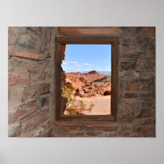 Inside cabin view of the Valley of Fire  Poster