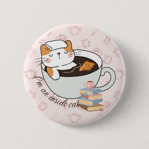  Inside Cat Spa 2 Inch Round Button