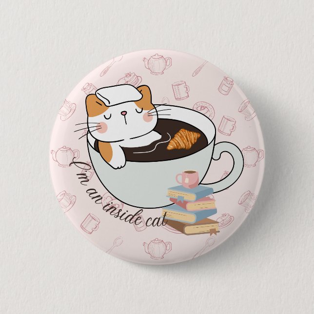  Inside Cat Spa 2 Inch Round Button (Front)