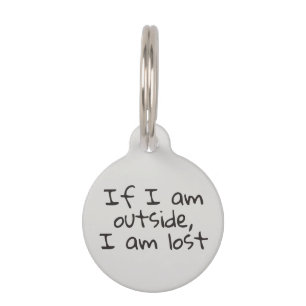 Inside Dog Cat Pet ID I am Lost Tag
