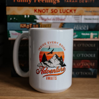 Inside Every Book Adventure Awaits Book Lover Mug