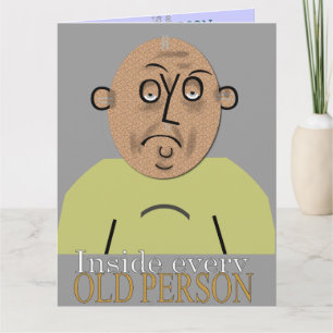 Inside Every Old Person  Birthday Card TEMPLATE